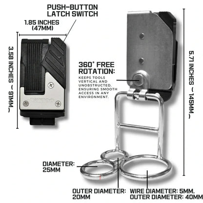 Single/Triple-Loop Tool Hook | Modular Hook System for Tools - NAKOA GEAR